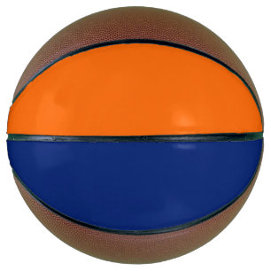 donkerblauw en oranje in vaste kleur mini basketbal