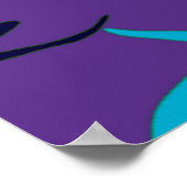 Donkerblauw en Paars Poster van Camouflage (Hoek)