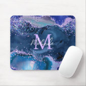 Donkerblauw en Paars zeewater Muismat (Met muis)