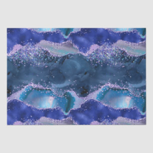 Donkerblauw en Paars zeewater Tissuepapier
