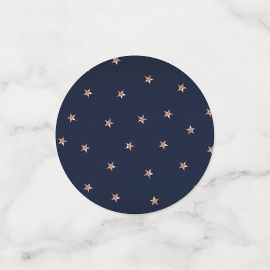 Donkerblauw en Roos goudroze litterstrips Confetti (Kleine voorkant)