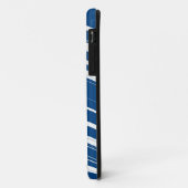 Donkerblauw en wit avy Stripes patroon Case-Mate iPhone Case (Achterkant/links)