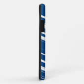 Donkerblauw en wit avy Stripes patroon Case-Mate iPhone Case (Achterkant/rechts)