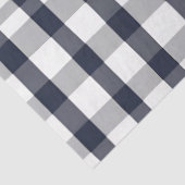 Donkerblauw en wit Buffalo Check Decoupage Papier (Detail)