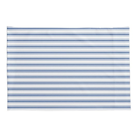 Donkerblauw en wit matras dat Narrow Stripe Kussensloop (Achterkant-Rechts)