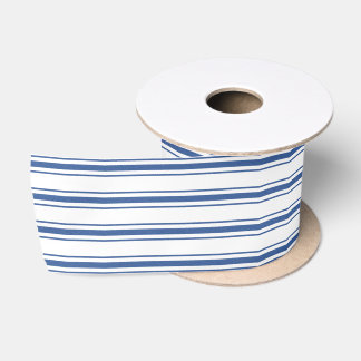 Donkerblauw en wit matras dat Narrow Stripe Lint