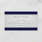 Donkerblauw en zilver Visitekaartje (Achterkant)