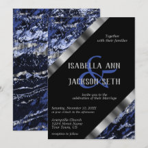 Donkerblauw en zilveren marmer