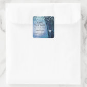 Donkerblauw Evermore Enchanted Forest Save The Dat Vierkante Sticker (Tas)