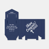 Donkerblauw gefeliciteerd Afstuderen Bijbelversie Bedankdoosjes (Uitgevouwen)