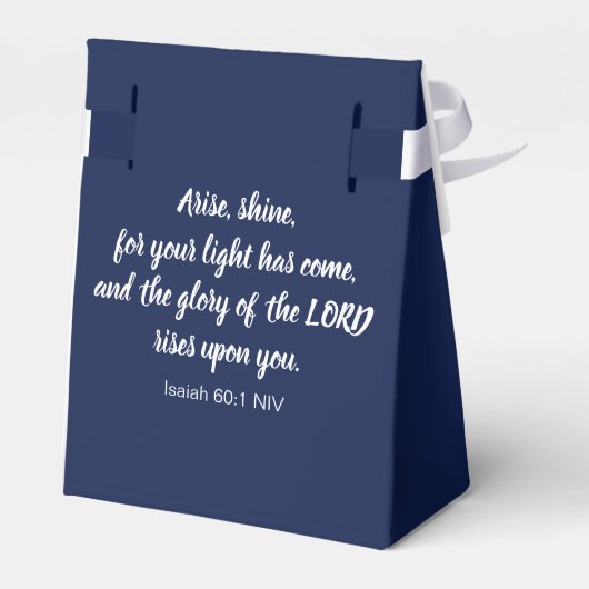 Donkerblauw gefeliciteerd Afstuderen Bijbelversie Bedankdoosjes (Achterkant)