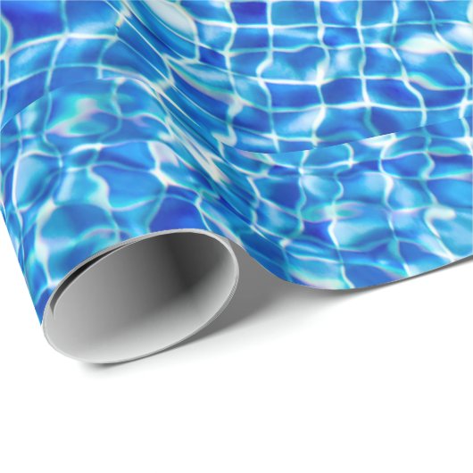 Donkerblauw gelaagd water Verpakkingspapier Cadeaupapier (Rol Hoek)