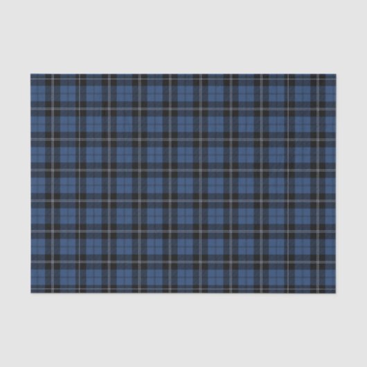 Donkerblauw geruit tissuepapier (Voorkant)