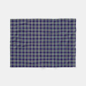 Donkerblauw  geruite patroon fleece deken (Voorkant (Horizontaal))