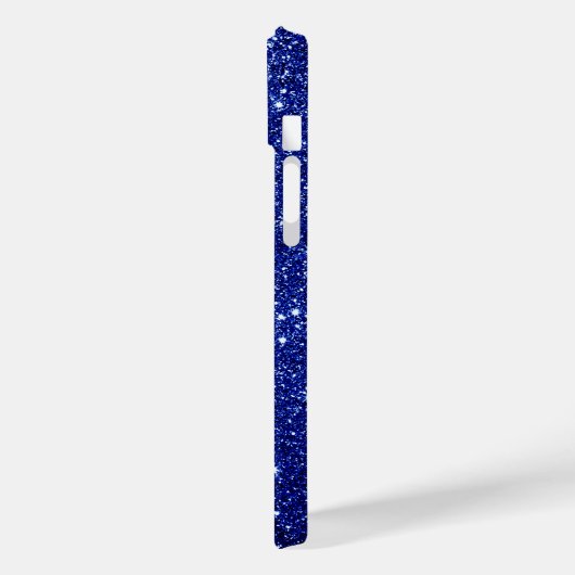 Donkerblauw glitter ontwerp Case-Mate iPhone case (Achterkant / Links)
