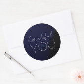 Donkerblauw "Grateful for you" Sticker (Envelop)
