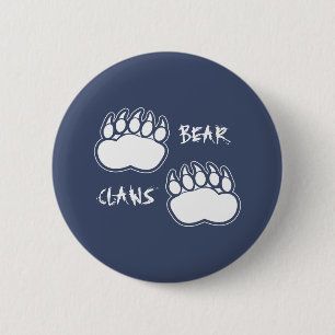 Donkerblauw grijs Beer klauw Button