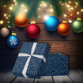 Donkerblauw grijsvet cadeaupapier