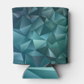 Donkerblauw groen: Abstract kristalontwerp Blikjeskoeler (Achterkant)