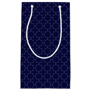 Donkerblauw islamitisch geometrisch patroon klein cadeauzakje