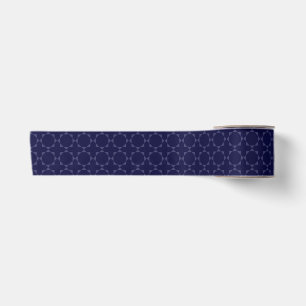 Donkerblauw islamitisch geometrisch patroon lint