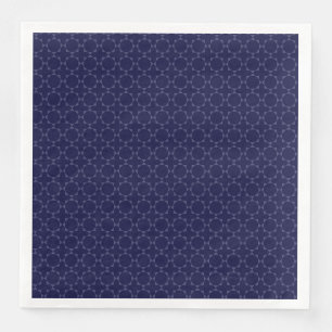 Donkerblauw islamitisch geometrisch patroon servet