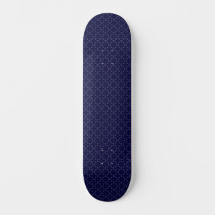 Donkerblauw islamitisch geometrisch patroon skateboard