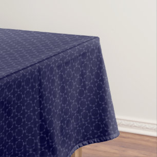 Donkerblauw islamitisch geometrisch patroon tafelkleed