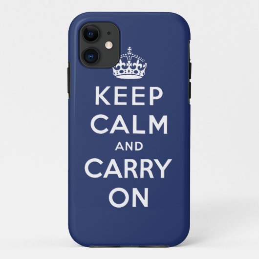Donkerblauw kalm houden en op iPhone 5 Hoesje drag (Achterkant)