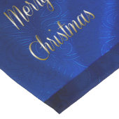 Donkerblauw kerstfeest korte tafelloper (Hoek)