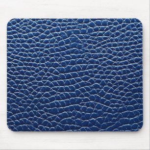 Donkerblauw leren patroon muismat