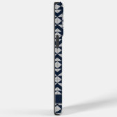  Donkerblauw Lichtgrijs Geometrisch Case-Mate iPhone Case (Achterkant / Rechts)