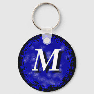 Donkerblauw M Sleutelhanger