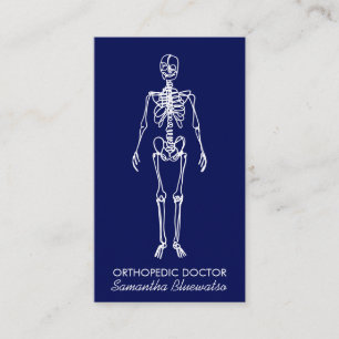 Donkerblauw marine dokter Skelet orthopedisch Visitekaartje