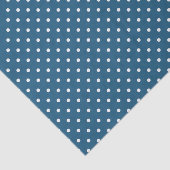 Donkerblauw met witte pooldots tissuepapier (Detail)