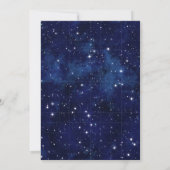 Donkerblauw Midnight Starry Sky bruiloft uitnodigi Kaart (Achterkant)
