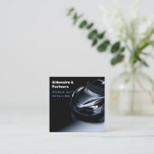 Donkerblauw Modern Visitekaartje (Staand voorkant)