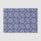 Donkerblauw/natuurlijk batik afdrukstijlventilator tissuepapier (Voorkant)