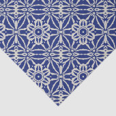 Donkerblauw/natuurlijk batik afdrukstijlventilator tissuepapier (Detail)