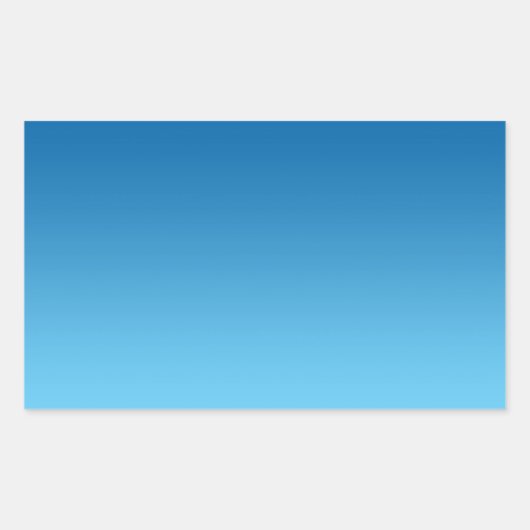 Donkerblauw Ombre Rechthoekige Sticker (Voorkant)