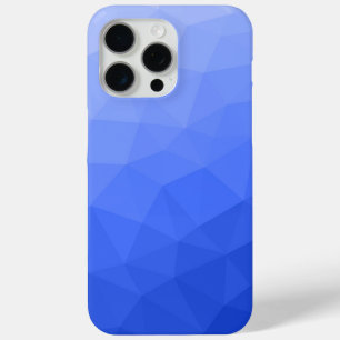 Donkerblauw ombre verloop geometrisch mesh patroon iPhone 15 pro max hoesje