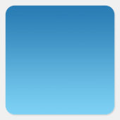 Donkerblauw Ombre Vierkante Sticker (Voorkant)