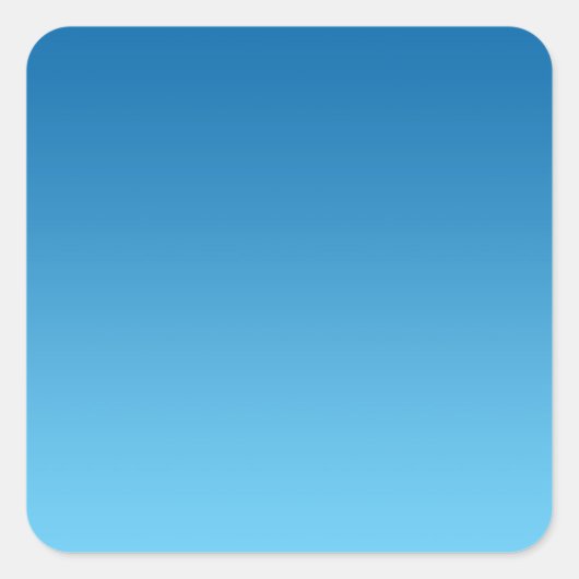 Donkerblauw Ombre Vierkante Sticker (Voorkant)