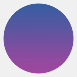 Donkerblauw & Paarse Ombre Ronde Sticker