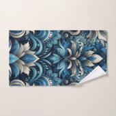 donkerblauw patroon bad handdoek (Handdoek)