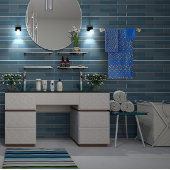 Donkerblauw Patroon mini wilde bloem Bad Handdoek