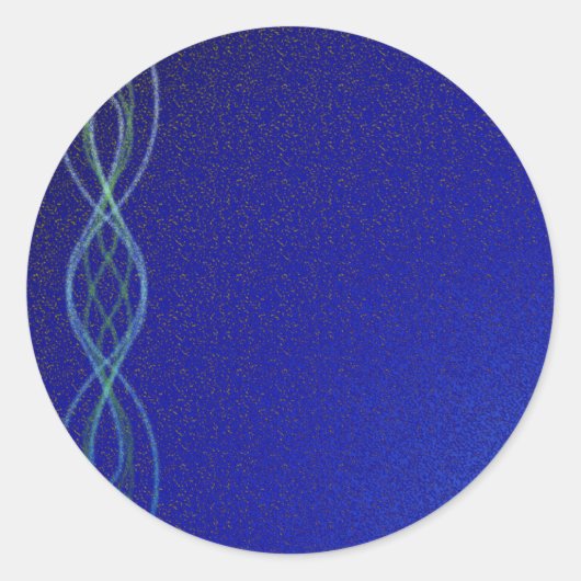 Donkerblauw Ronde Sticker (Voorkant)