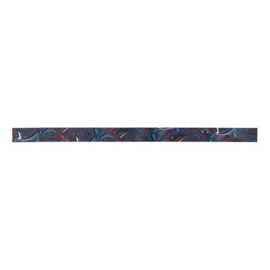 Donkerblauw rood en wit zwemlint lint (Voorkant)