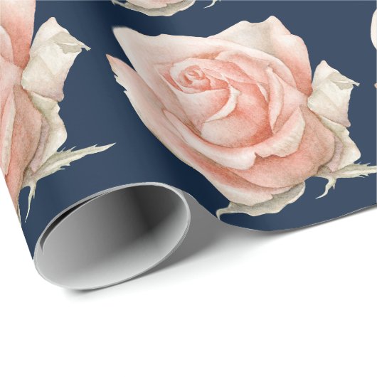 Donkerblauw roze roze ompakt papier (Rol Hoek)