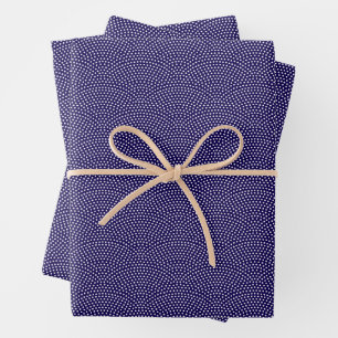 Donkerblauw Same Komon (kleinschalig) Inpakpapier Vel